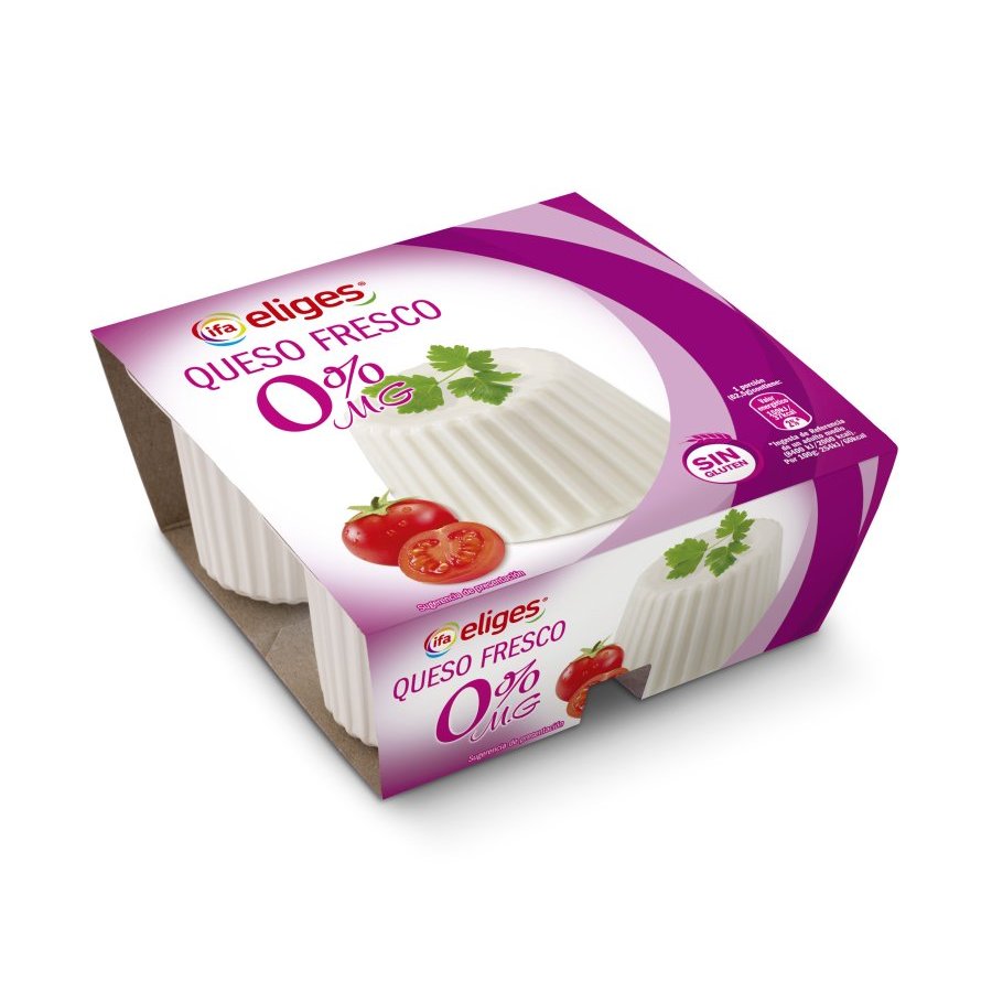 Queso fresco desnatado 0% IFA ELIGES 4X62,5G