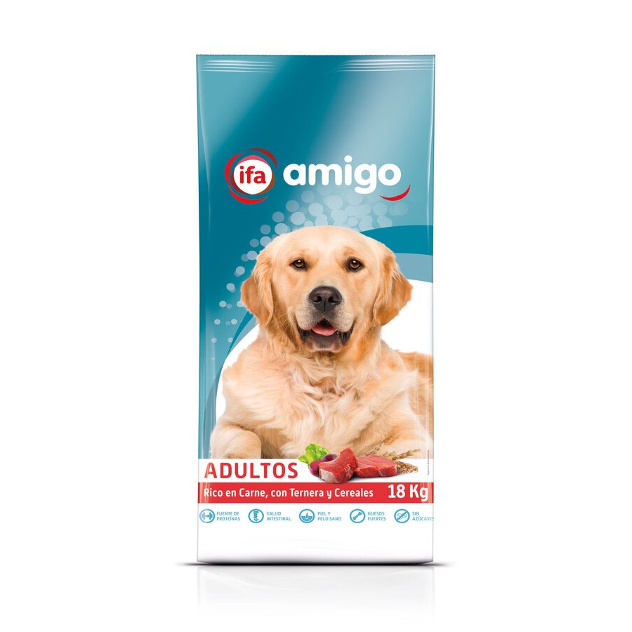 Alimento perro adulto IFA AMIGO ternera cereales 18 k