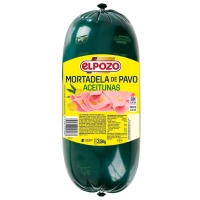 Mortadela pavo aceitunas ELPOZO sin gluten kilo