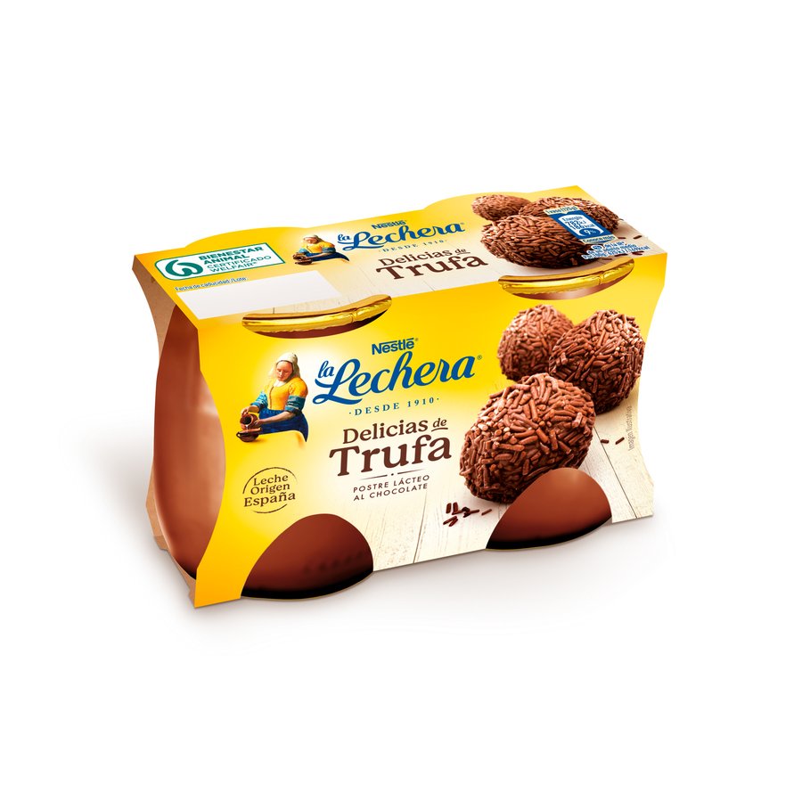 Postre lácteo delicias trufa LA LECHERA pack 2x125 g