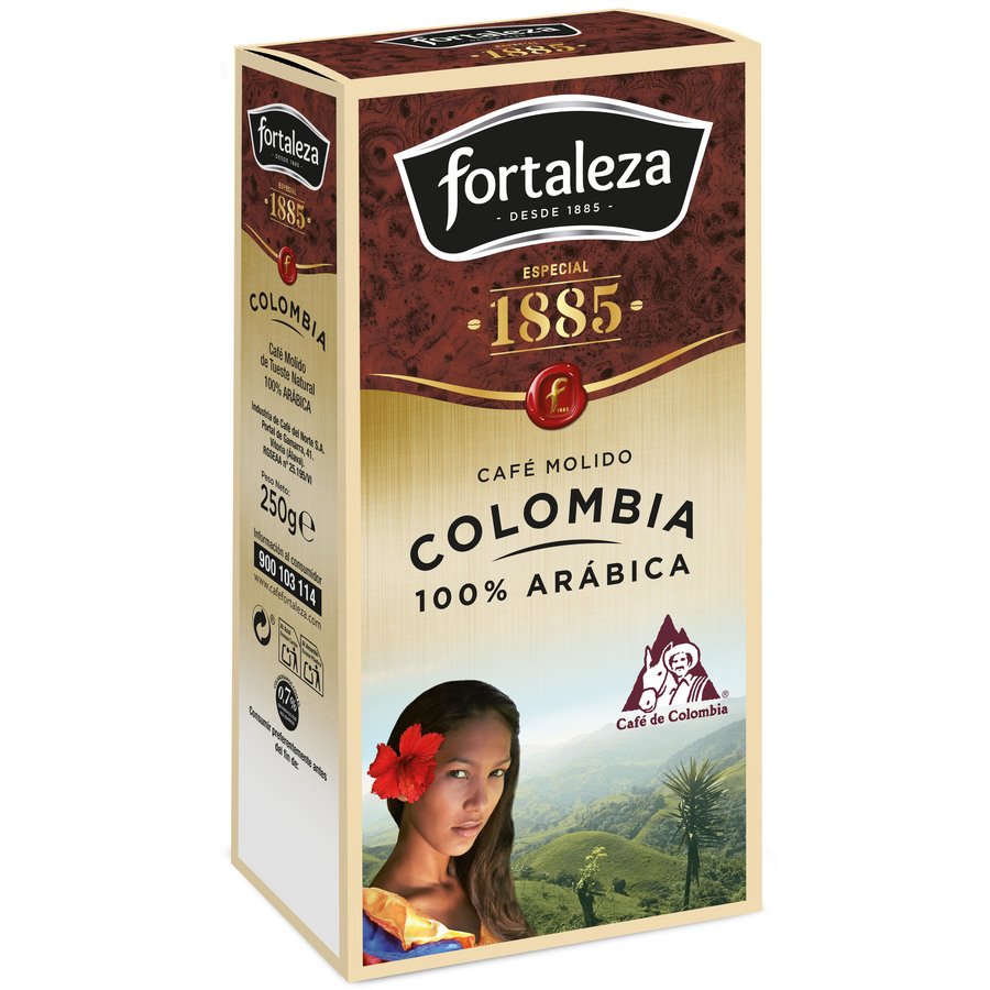 Café molido natural FORTALEZA Colombia paquete 250 g