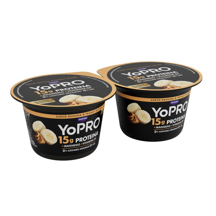 Leche fermentada DANONE YOPRO plátano 2x160 g