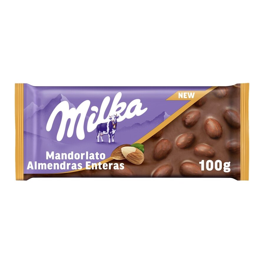 Chocolate MILKA leche almendras enteras 100 g