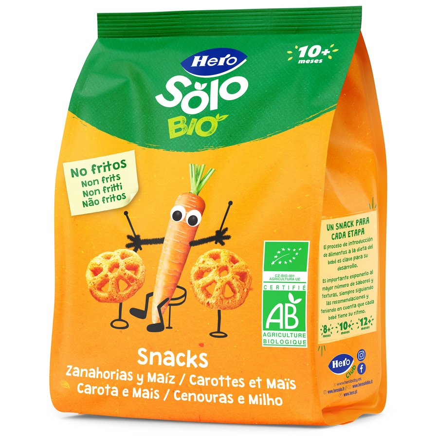 Snack infantil HERO Solo zanahoria maíz Eco 40 g