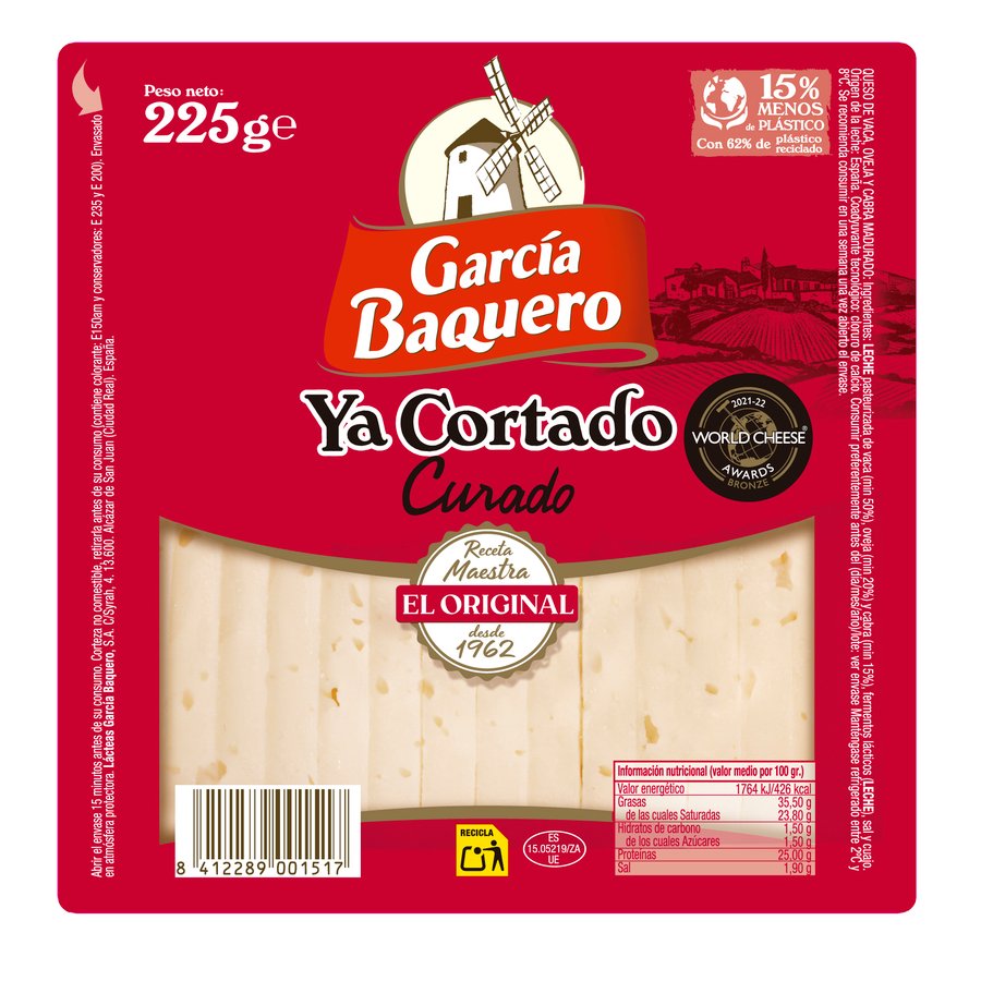 Queso curado GARCIA BAQUERO Ya Cortado 225 g