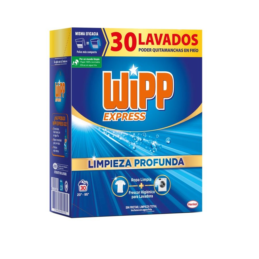 Detergente polvo WIPP Express 30 lavados