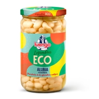 Alubias ecológicas cocidas LUENGO frasco 400 g pne.