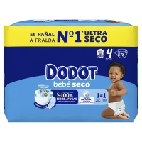 Pañal DODOT bebé seco T4 78 unidades