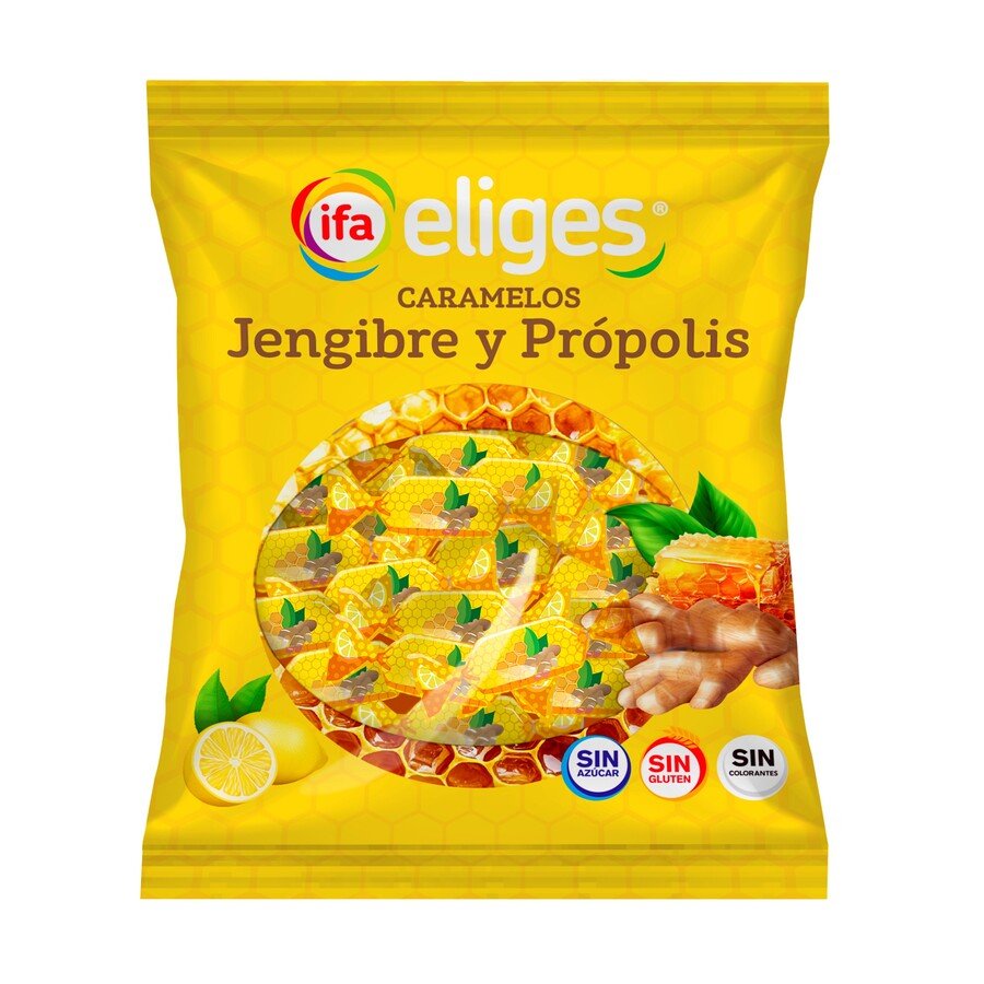 Caramelos IFA ELIGES jengibre y propólis sin azúcar 70 g