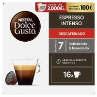 Café cápsulas Nescafé DOLCE GUSTO Descafeinado Espresso Intenso 16 uds. 99 g