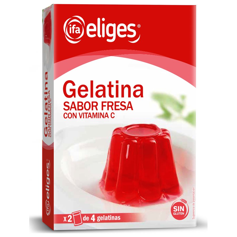 Gelatina de fresa IFA ELIGES sin gluten 2 sobres 170 g