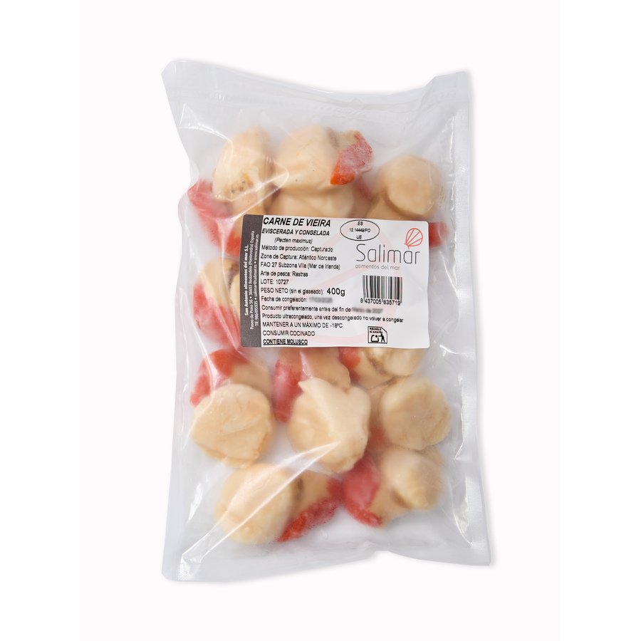 Imagen de Carne de vieira congelada SALIMAR bolsa 400 g pn.