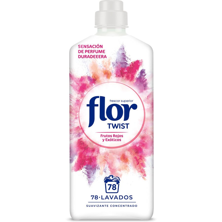 Suavizante concentrado FLOR twist frutos rojos y exóticos 78 dosis 1,404 l