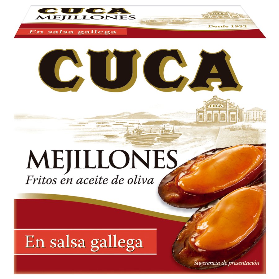 Mejillones en salsa gallega CUCA 96 g pn.