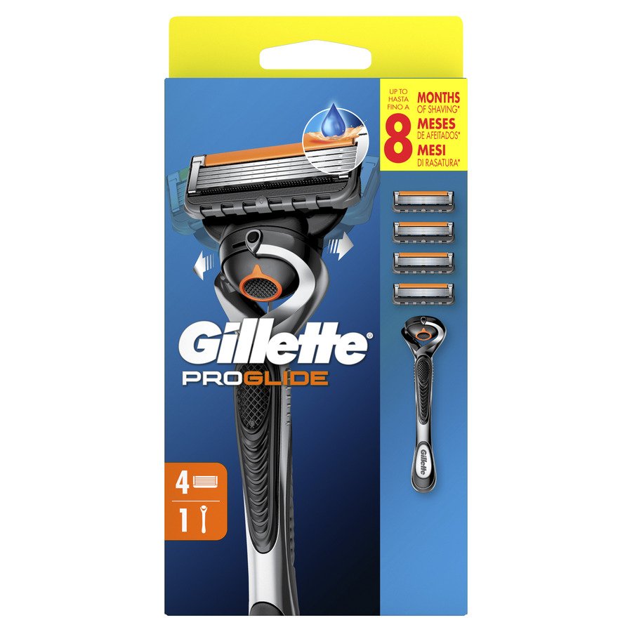 Máquina afeitar GILLETTE Proglide + 4 recambios