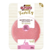 Mortadela siciliana 100% nat ELPOZO Family lonchas 250 g