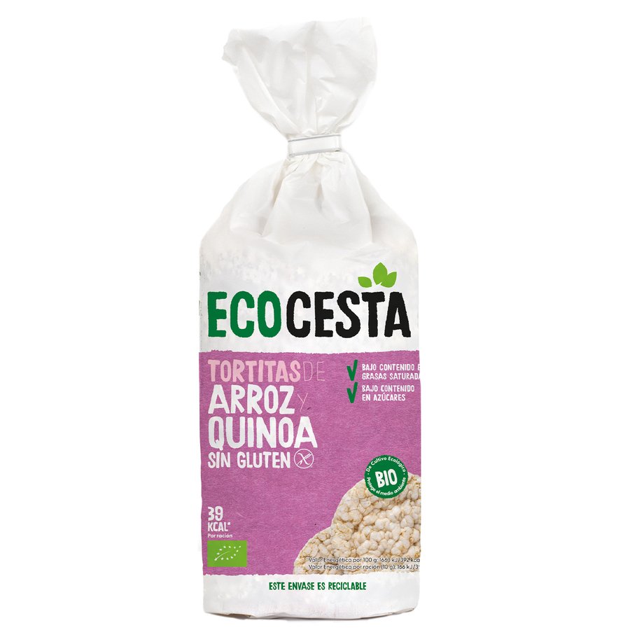 Tortitas de arroz y quinoa ECOCESTA Bio sin gluten 120 g