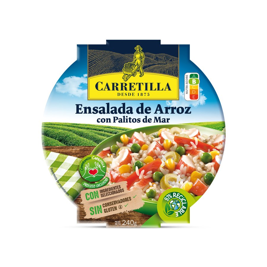 Ensalada CARRETILLA arroz con palitos de mar 240 g
