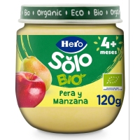 Alimento infantil HERO SOLO pera-manzana eco tarro 120 g