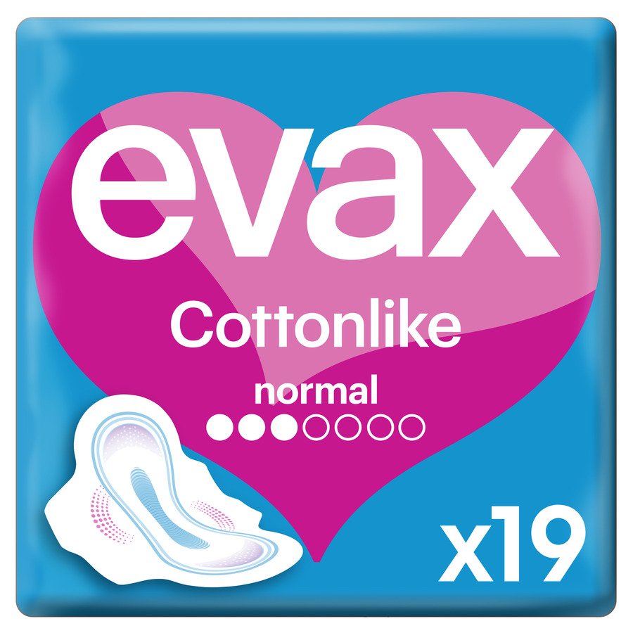 Compresas EVAX Cottonlike normal alas 19 unidades