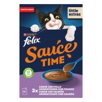 Alimento gato FELIX Sauce Time pollo-salmón 6x40 g