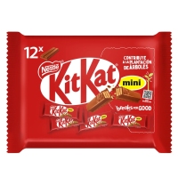 Chocolatinas NESTLE KIT KAT mini choco leche 12 unidades 200 g