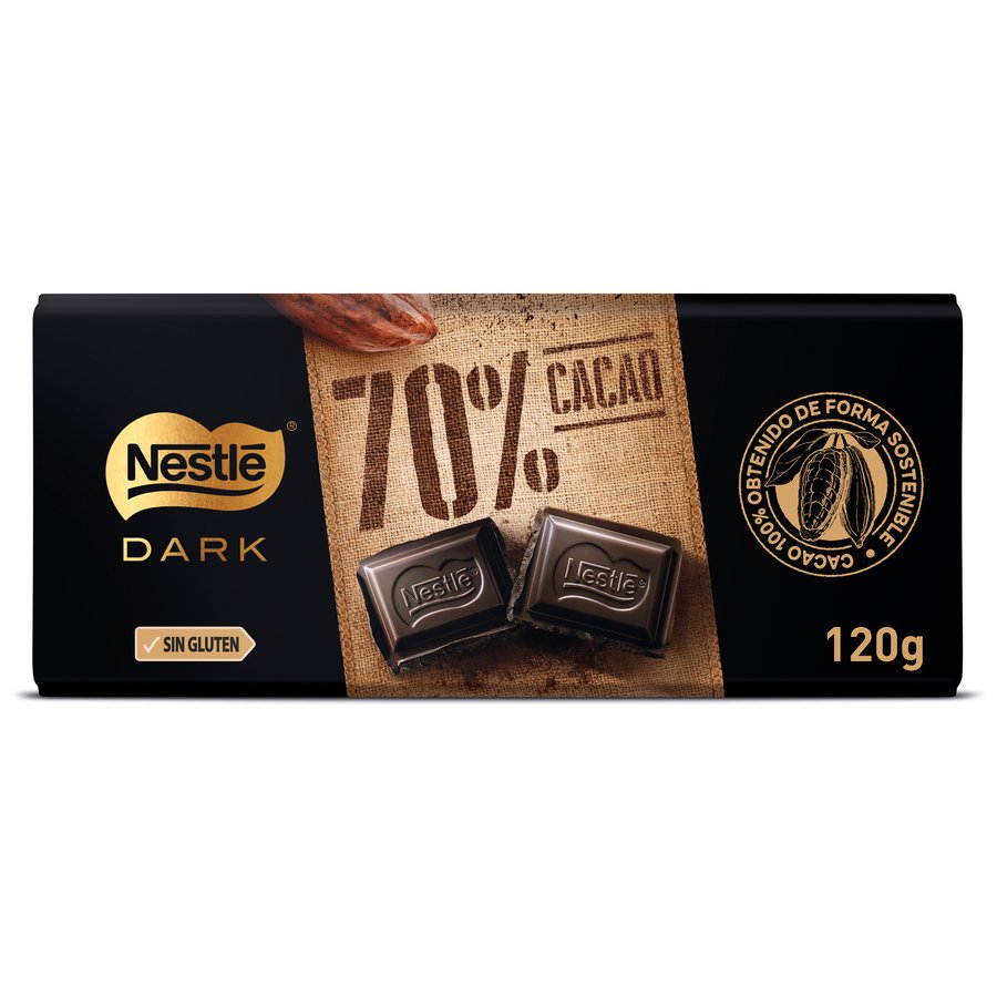 Chocolate negro NESTLÉ 70% cacao tableta 120 g