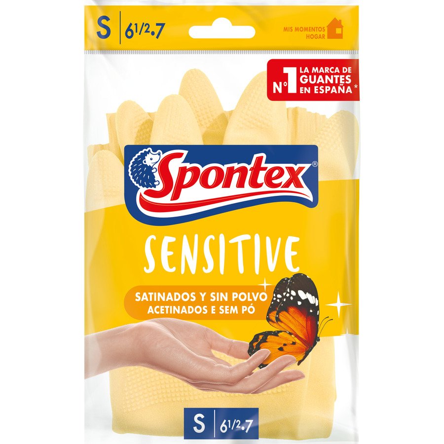 Guantes SPONTEX Sensitive talla S 6 y medio-7