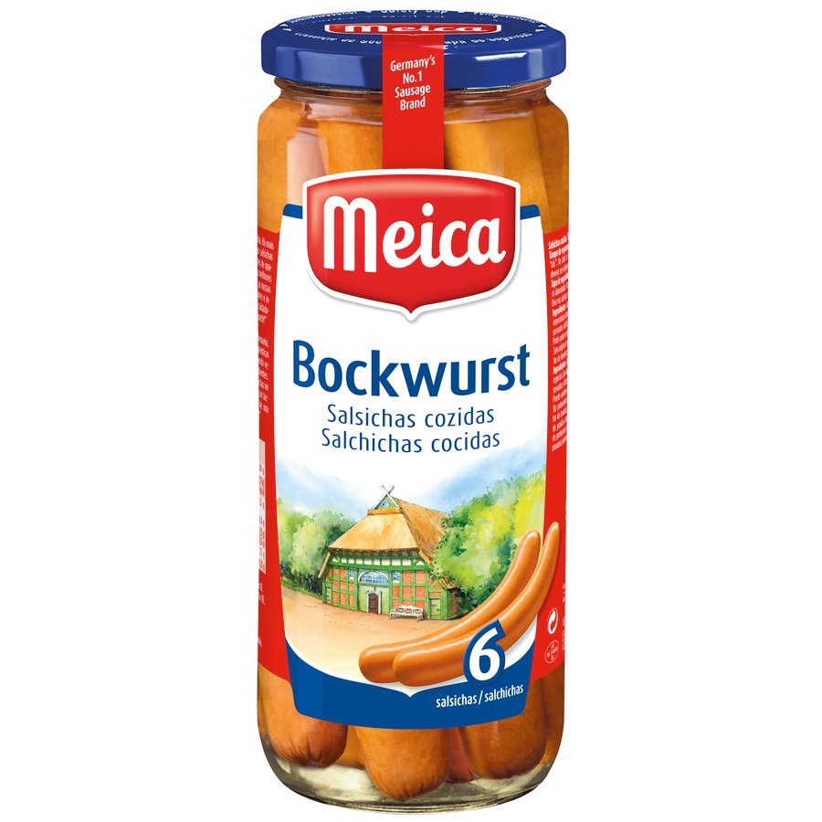 Salchichas MEICA bockwurst 6 piezas frasco 250 g pne.