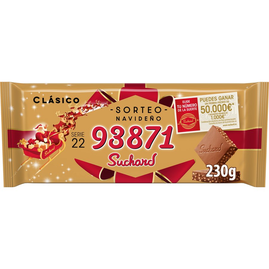 Turrón SUCHARD chocolate clásico 230 g