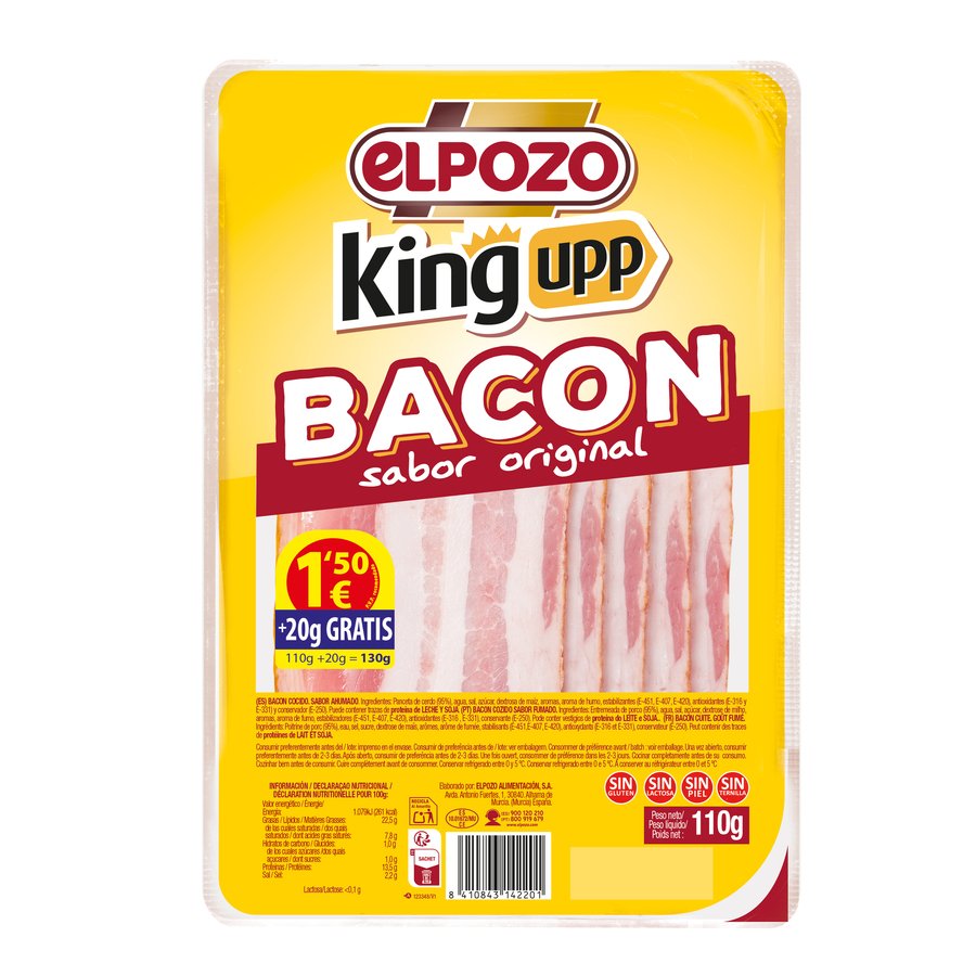 Bacon ELPOZO sabor original 110 g