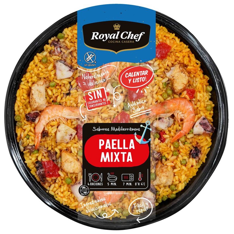 Paella mixta ROYAL CHEF bandeja 1 kg