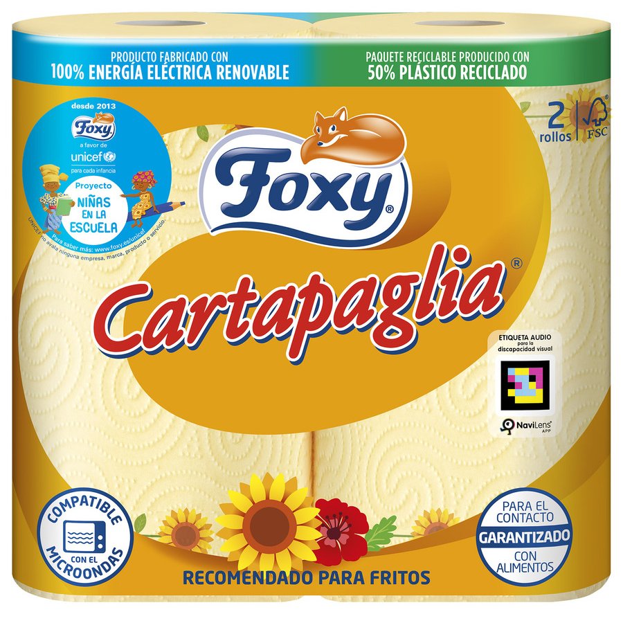 Papel cocina FOXY cartapaglia fritos 2 rollos