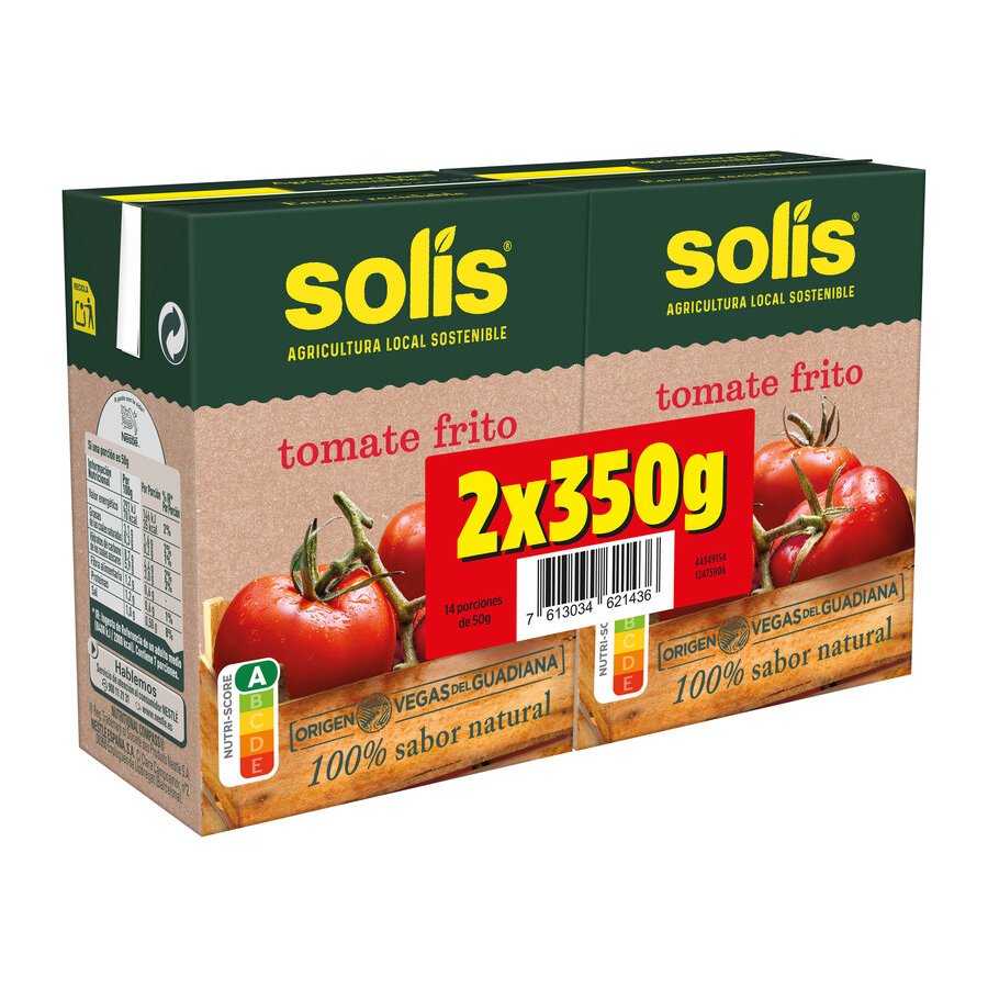 Tomate frito SOLIS brik pack 2x350 g