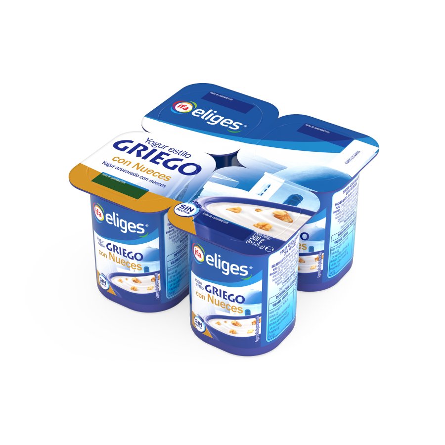Yogur griego IFA ELIGES con nueces 4X125 g