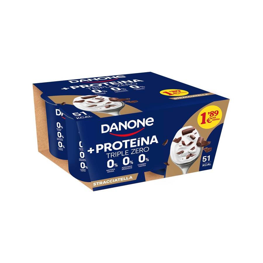 Yogur DANONE proteína straciatella 4X105 G