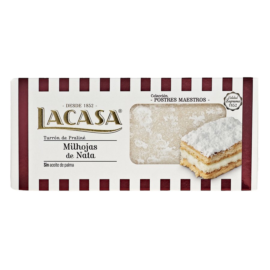 Turrón LACASA praliné milhojas de nata 200 g