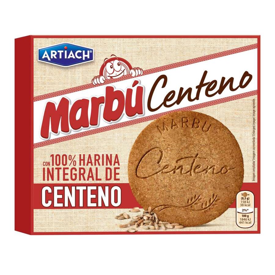 Galletas MARBU harina integral centeno 380 g