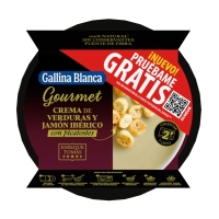 Crema verduras y jamón ibérico GALLINA BLANCA con picatostes 314 g