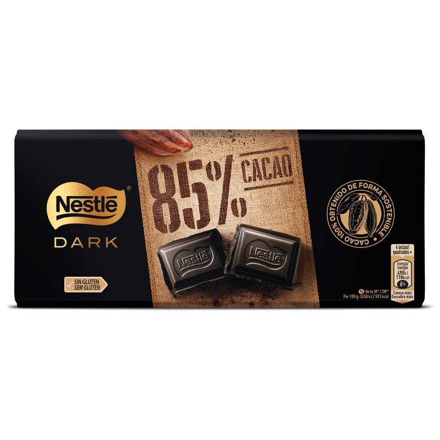 Chocolate negro NESTLE 85% cacao 120 g