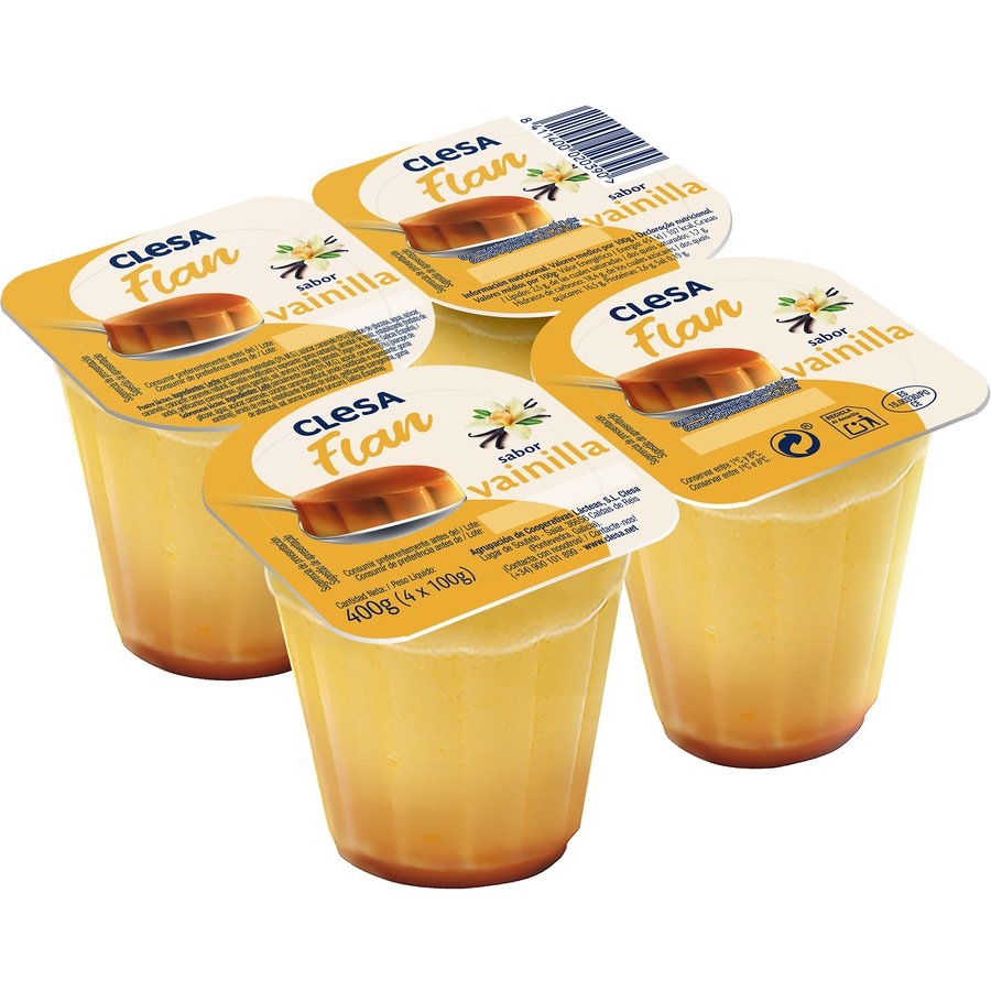 Imagen de Flan vainilla CLESA pack 4X100 g