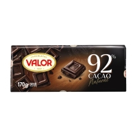 Chocolate negro VALOR 92% sin gluten 170 g