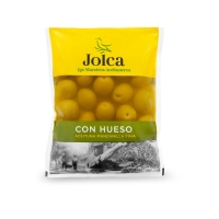 Aceituna verde manzanilla con hueso JOLCA bolsa 100 g pne