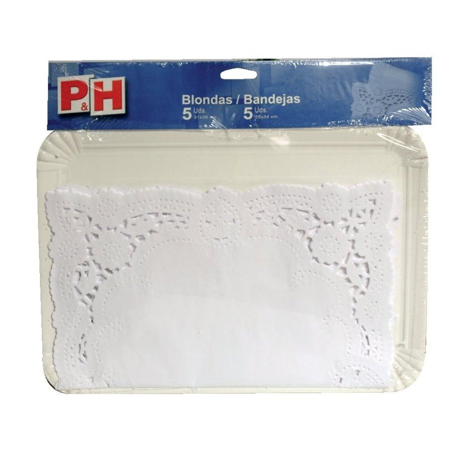 Blonda 31x38 bandeja 25x34 cm 5 y 5 unidades P&H