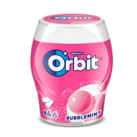 Chicle ORBIT Bubblemint sin azúcar 46 grageas bote 64 g