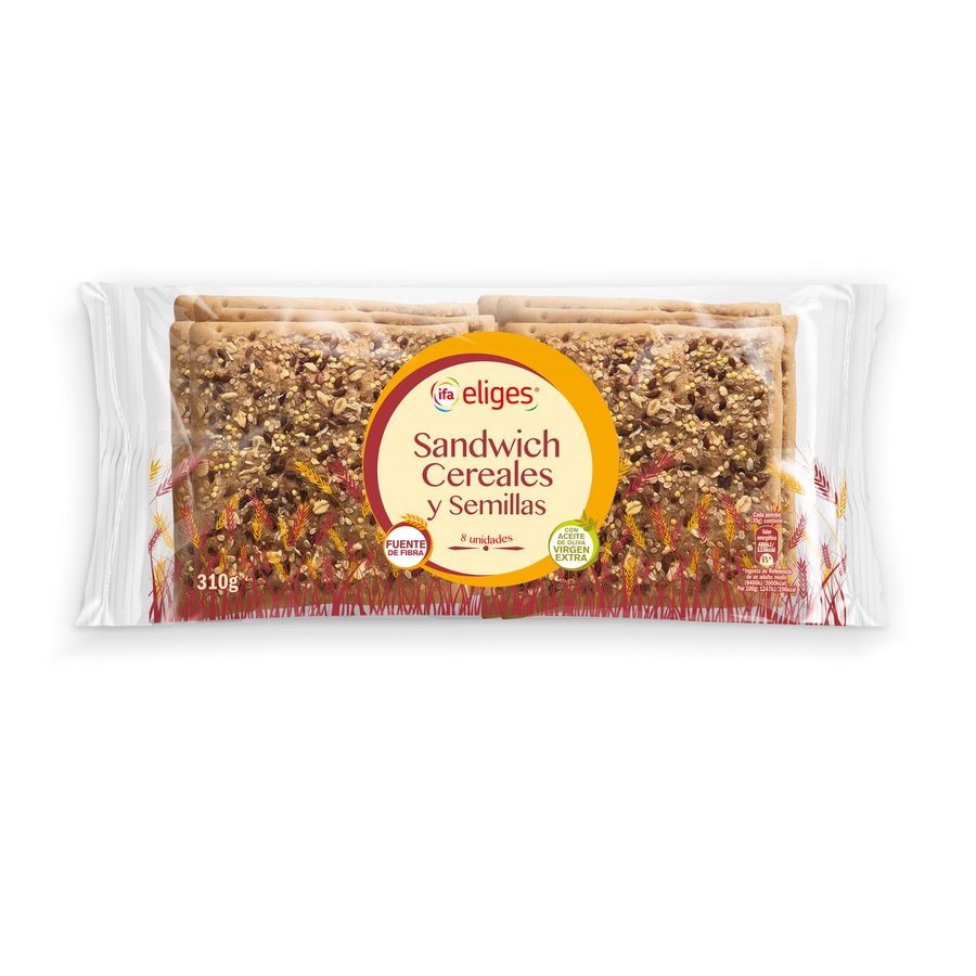 Panecillos sándwich cereales y semillas IFA ELIGES 310 g 8 unidades
