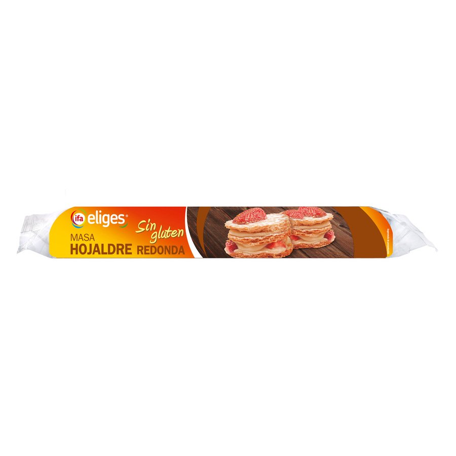 Masa refrigerada de hojaldre redonda sin gluten IFA ELIGES 280 g