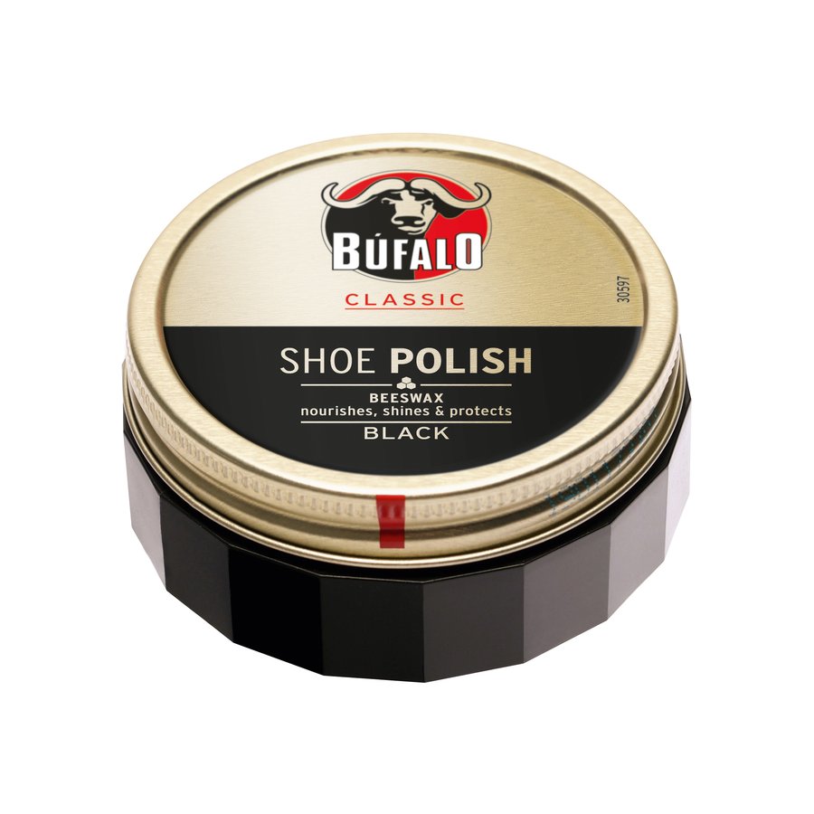 Limpia calzado BUFALO betún negro lata 75 ml