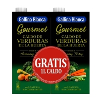 Caldo GALLINA BLANCA Gourmet de verduras de la huerta 1 l + 1 l gratis