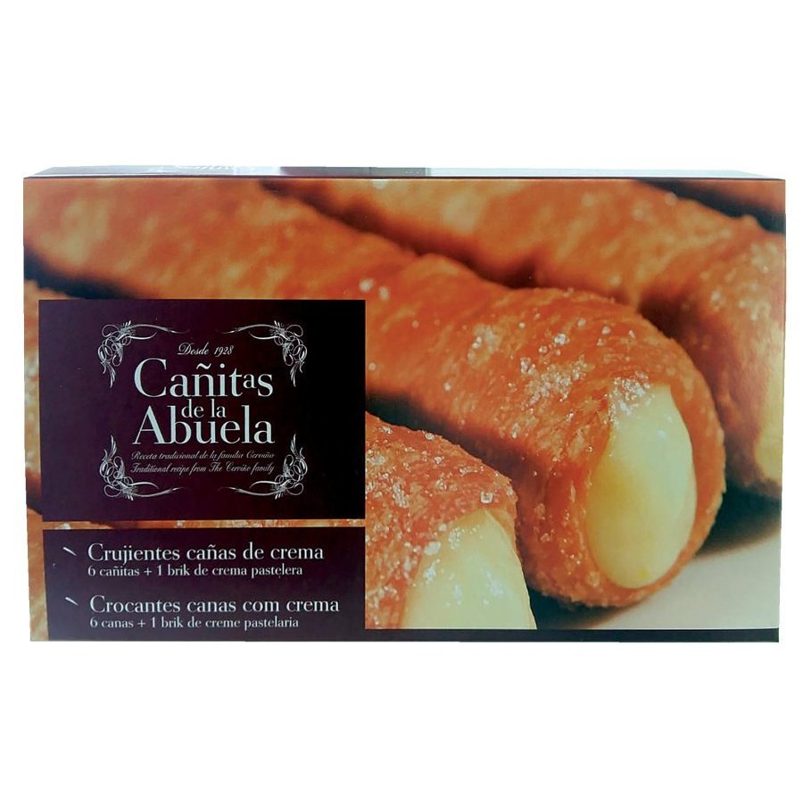 Cañitas de LA ABUELA 6 unidades + crema pastelera 187 g